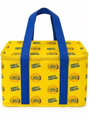 Twisted Yellow and Blue Insulated Cooler Bag